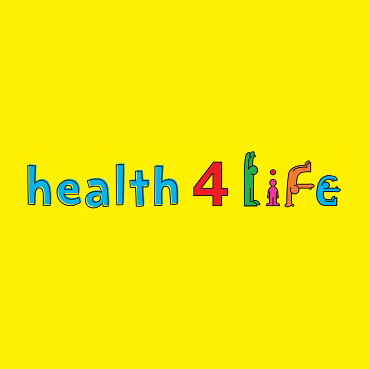 Health4Life logo on a yellow background.