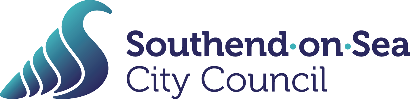 SCC gradient horizontal logo in blueberry verdigris